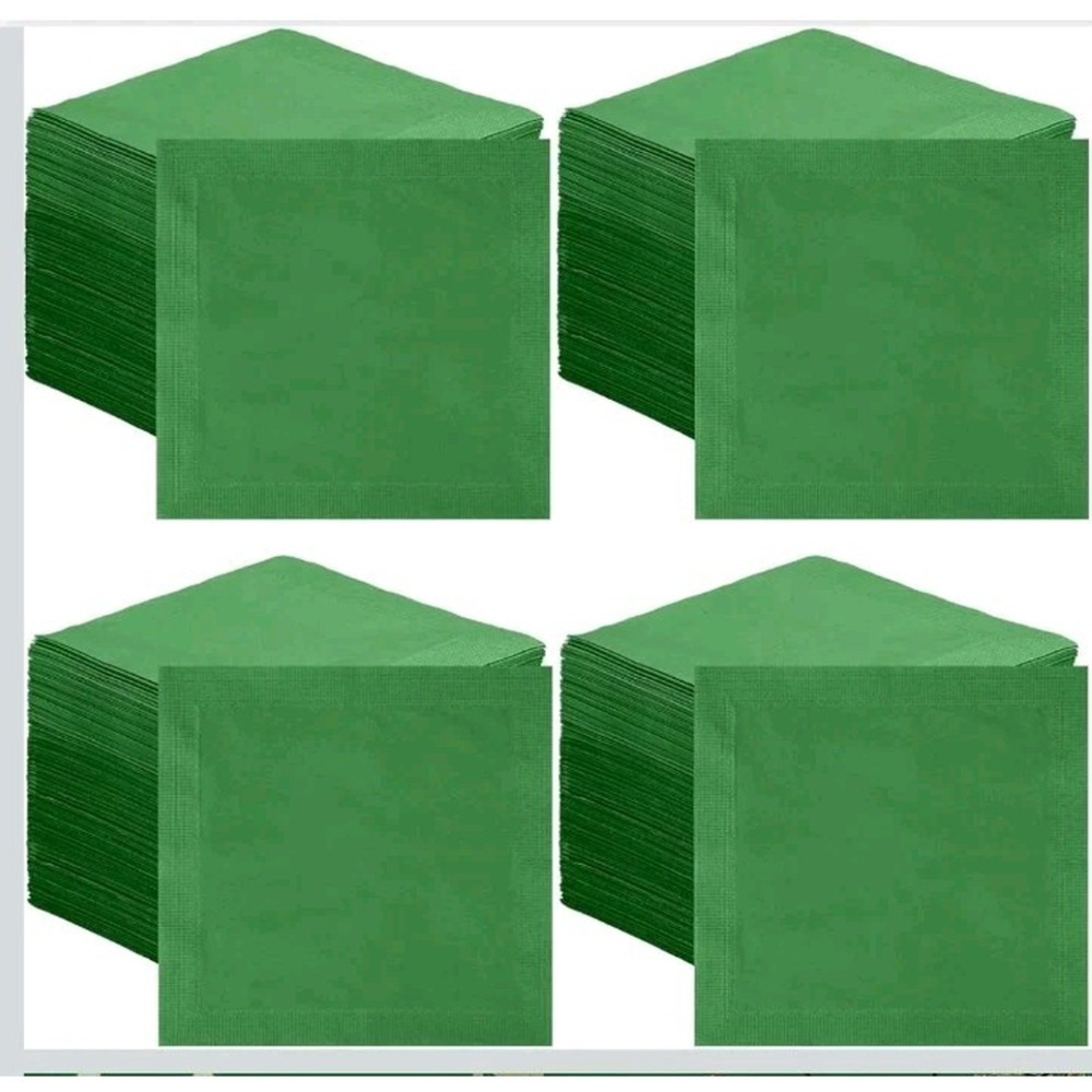 Janlaugh 600 Pcs Sage Green Cocktail Napkins 2-Ply Beverage Napkins 5x5 Bulk